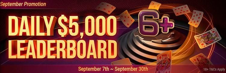 Daily $5000 leaderboard